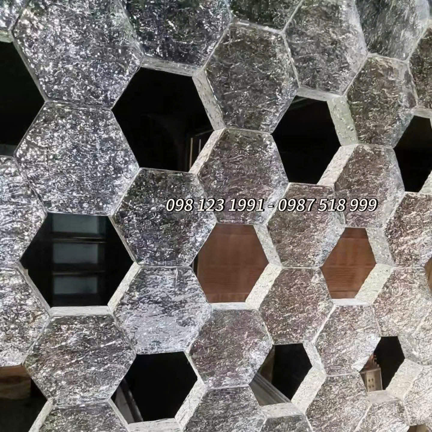 Gạch kính lục giác 150x150x50