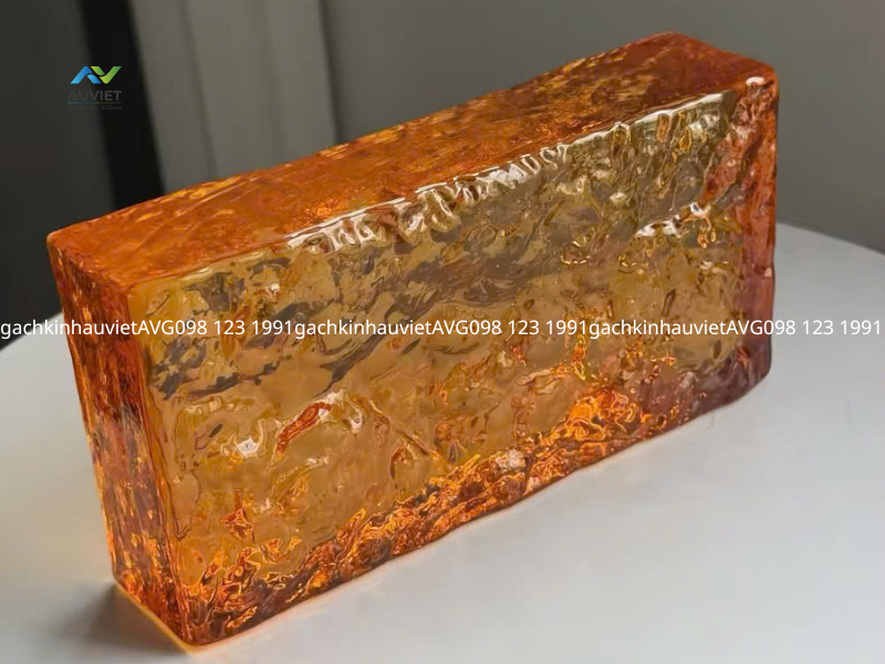 GẠCH KÍNH VÂN MÂY CAM GẠCH KÍNH VÂN MÂY CAM