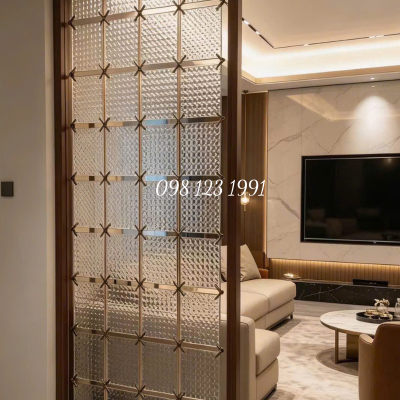gạch kính treo hoạ tiết kim cương