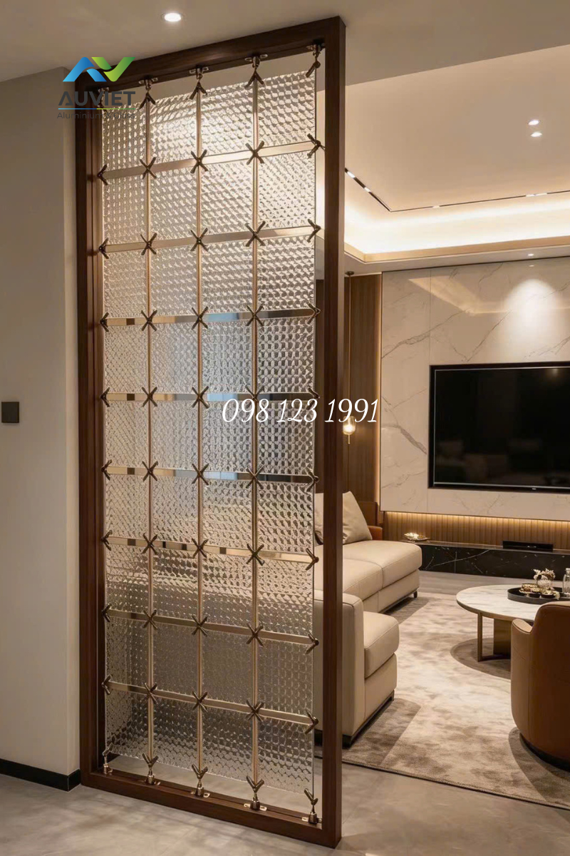 gạch kính treo hoạ tiết kim cương